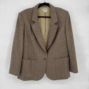 Vintage 100% Wool Blazer Womens 16W Fits US Women M/L Preppy Academia 90s